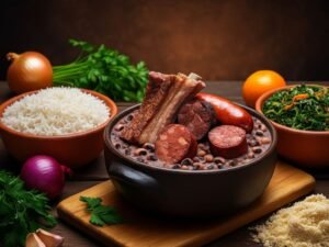 Feijoada Baiana com Feijão Fradinho e Acompanhamentos