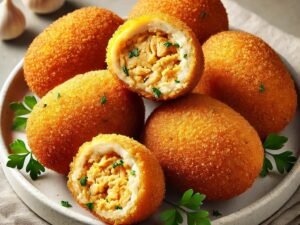Frango com bolinhos