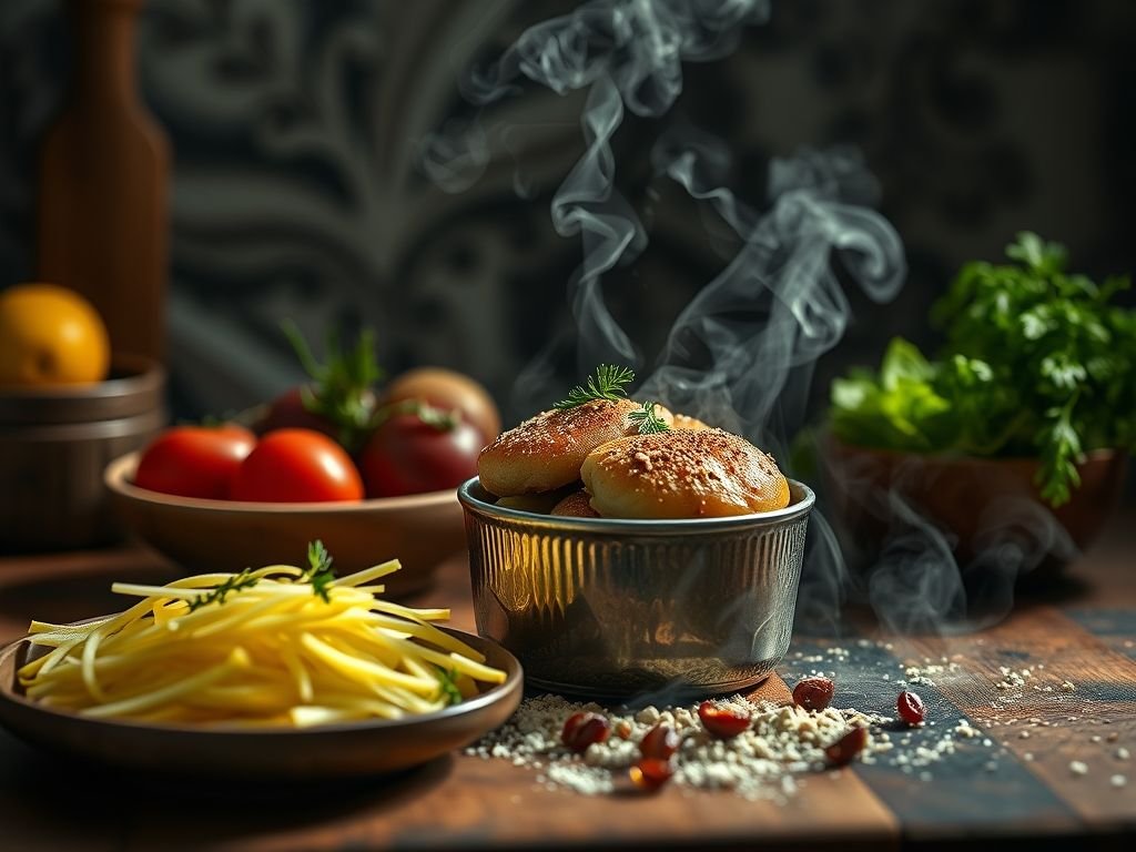 Cominho e pratos aromáticos