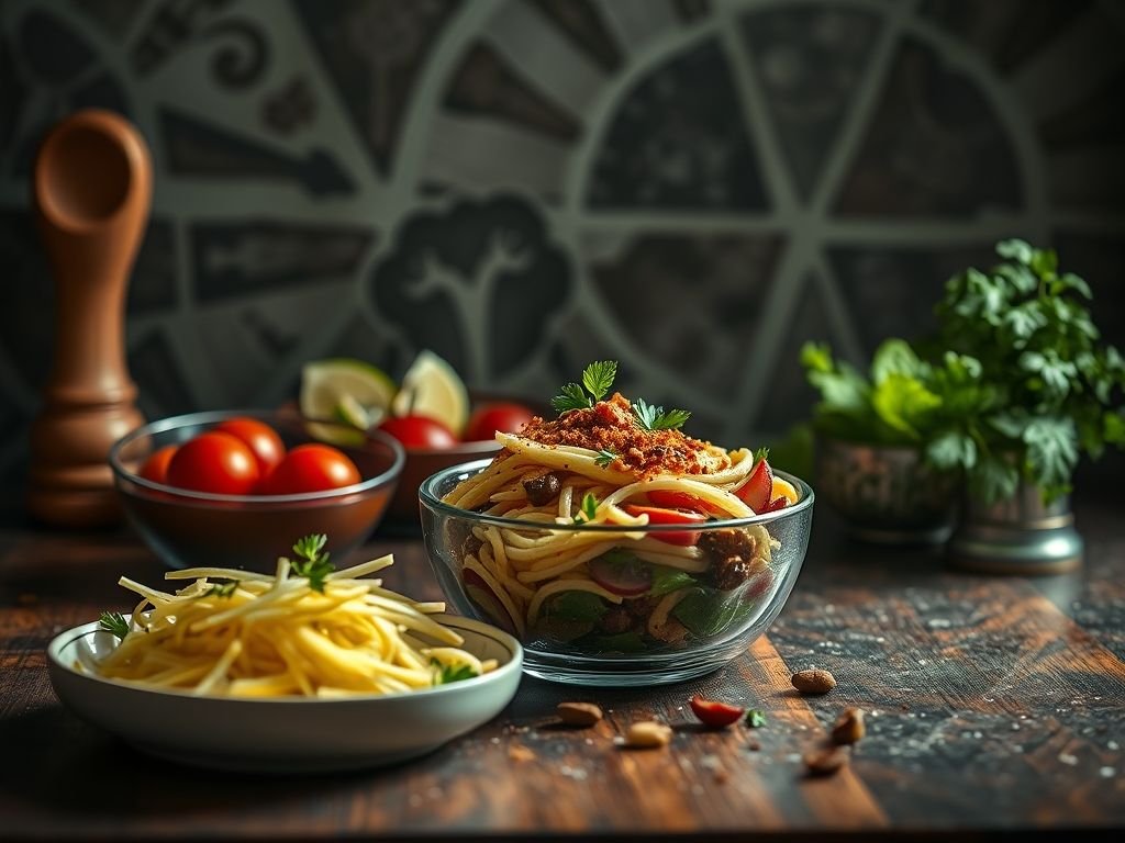 Cominho e saladas
