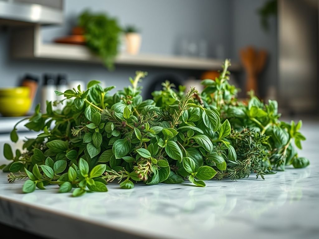 Orégano e as ervas aromáticas