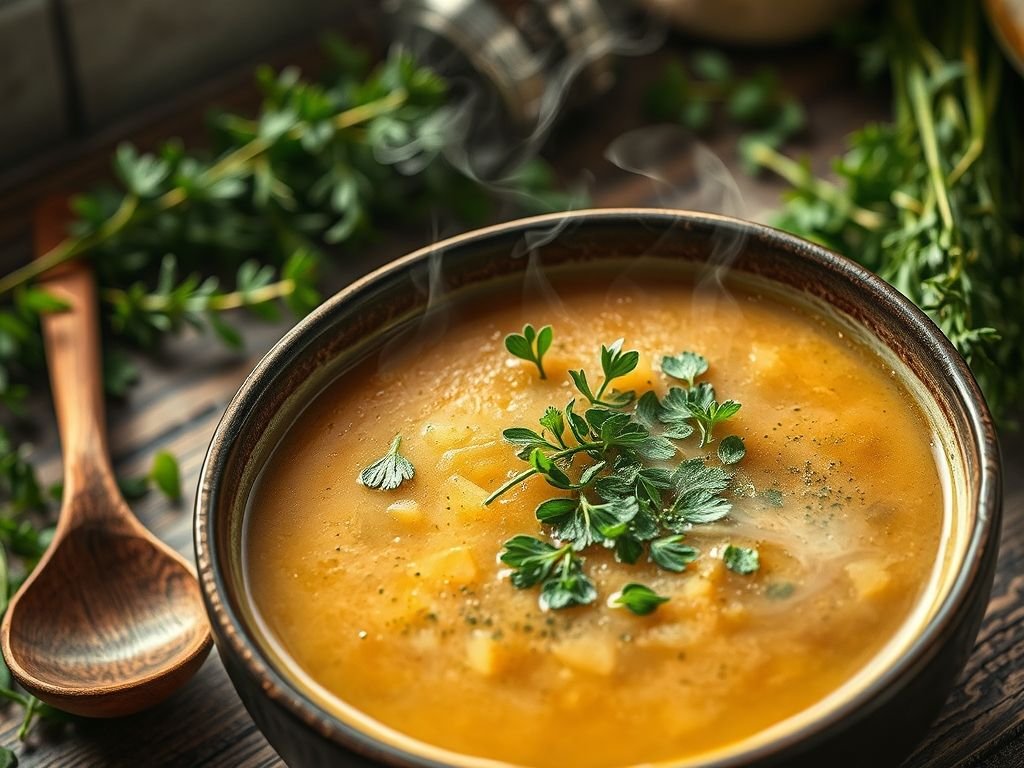 Orégano na sopa