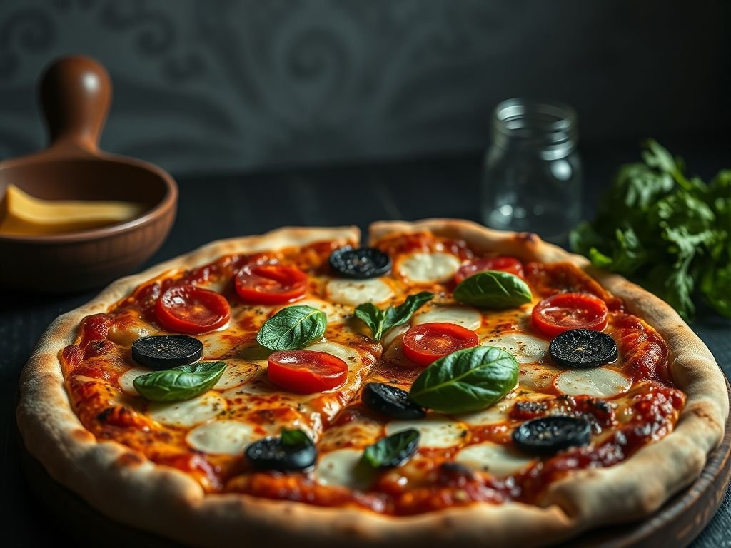 Pizza de palmito pupunha