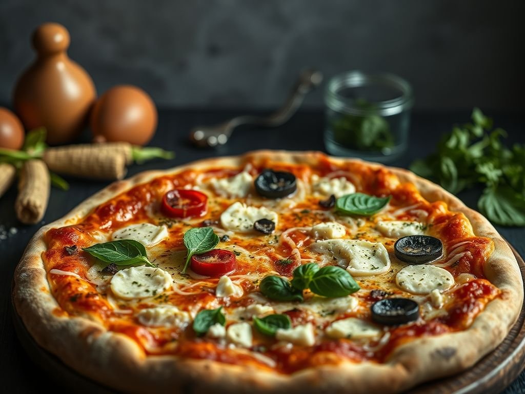 Pizza de queijo gorgonzola