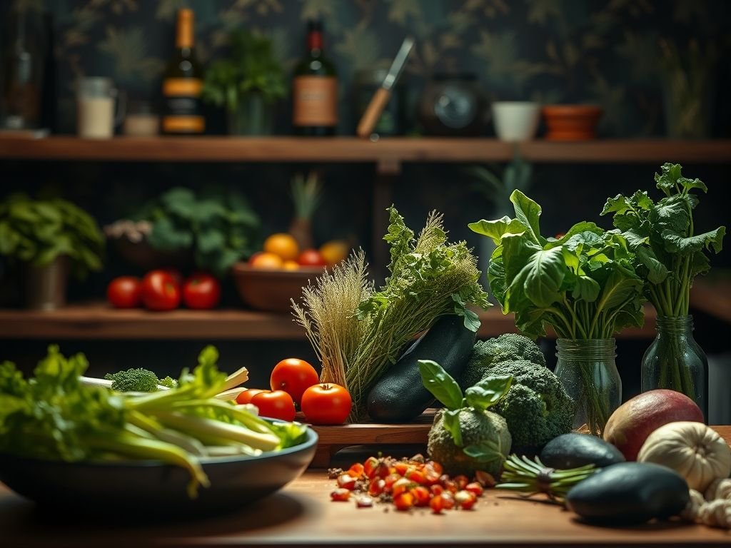 Louro e Pratos Vegetarianos